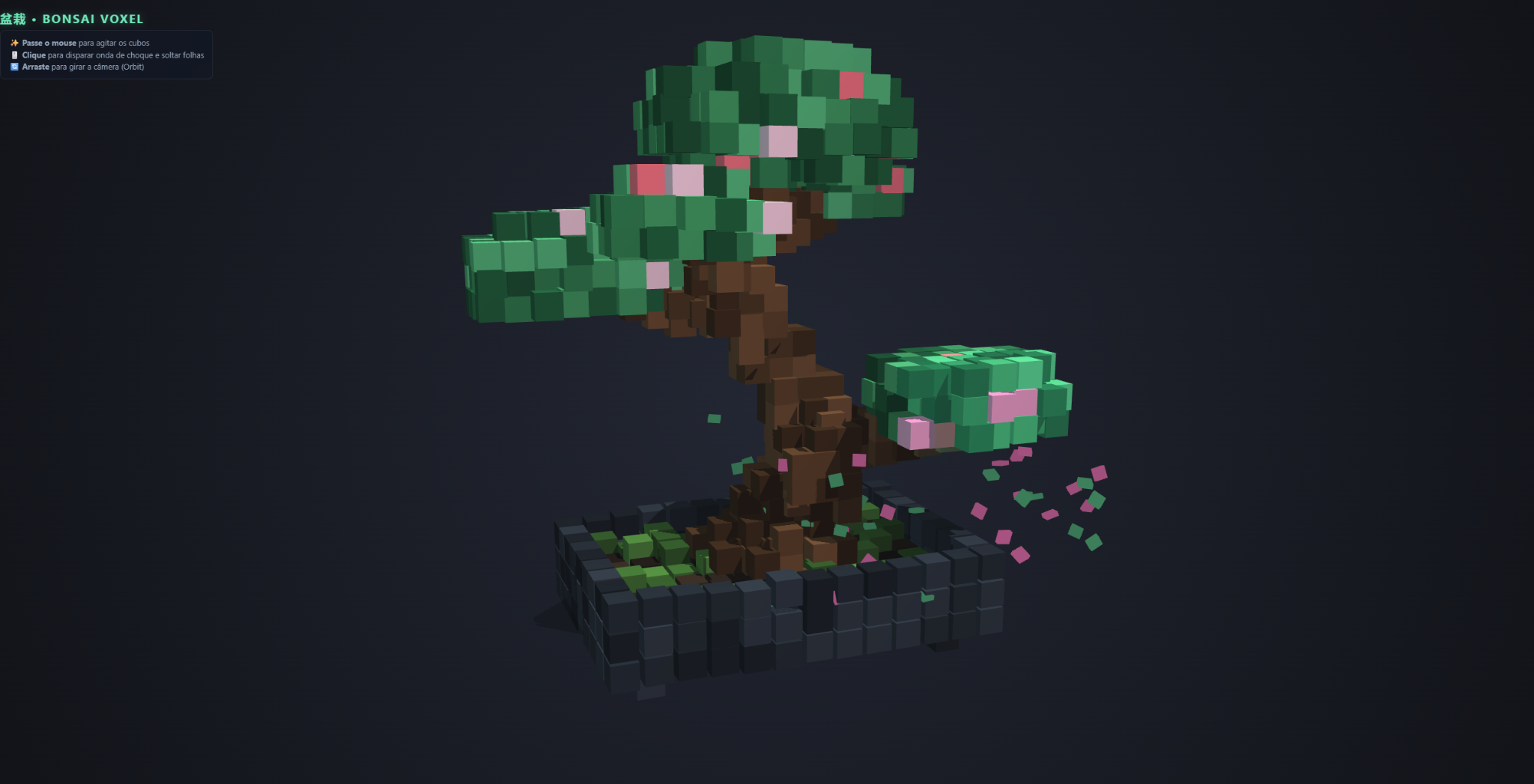 Bonsai Voxel 3D gerado